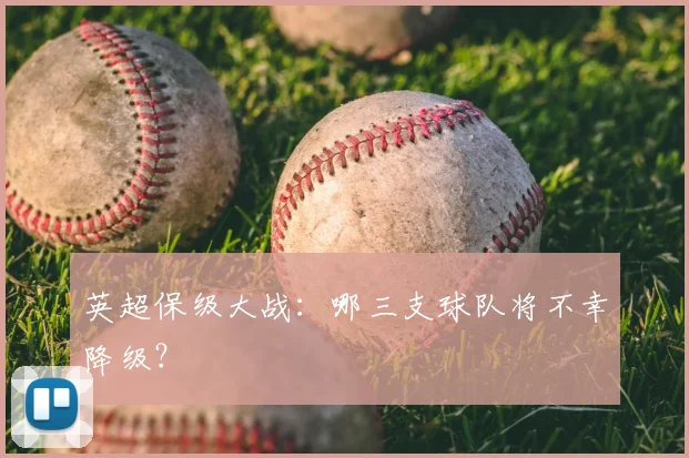 英超保级大战:哪三支球队将不幸降级?